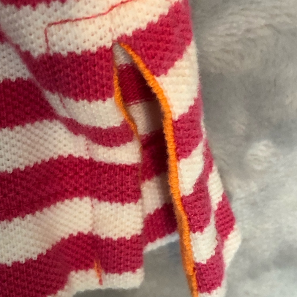 The Quacker Factor Women's 3/4 Sleeve Starfish Pink/White/Orange Size 1X - Picture 5 of 10